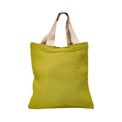 Soft-Green Jute Tote Bag